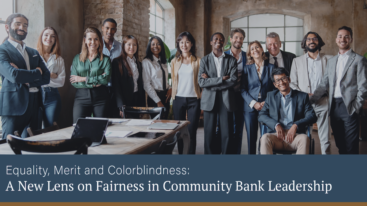 A New Lens on Fairness in Community Bank Leadership