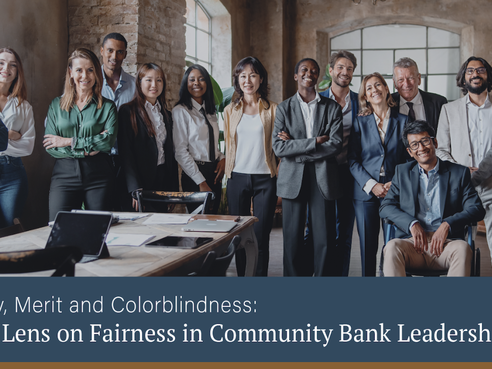 A New Lens on Fairness in Community Bank Leadership